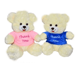 Çocuk 001507 T-Shirtlü Oturan Peluş Ayı 38 cm