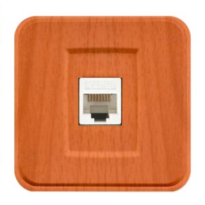 Günsan Fantasy Meşe Tekli Data Prizi (RJ45 Cat5E)