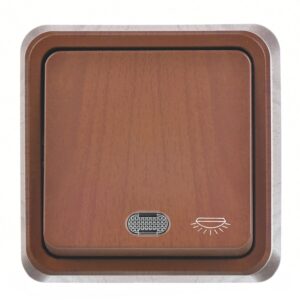 Günsan Fantasy Ceviz Işıklı Liht Anahtar