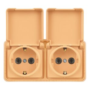 Günsan Misya Akçaağaç İkili Kapaklı Topraklı Priz