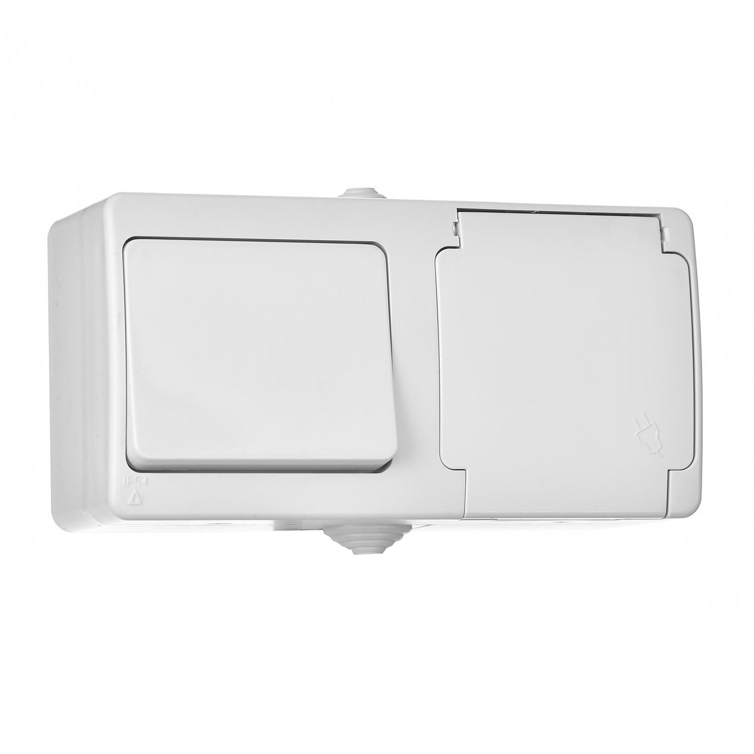 Günsan Fantasy Beyaz İkili Grup Priz (Anahtar + Kapaklı Topraklı Priz) - Görsel 4