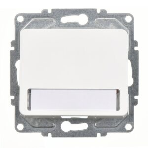 Günsan Fantasy Beyaz Fantasy Işıklı Etiketli Zil Butonu 12V Mekanizma (Klipsli)