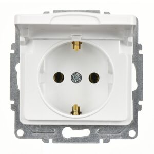 Günsan Fantasy Beyaz Kapaklı Topraklı Priz Mekanizma (Klipsli)