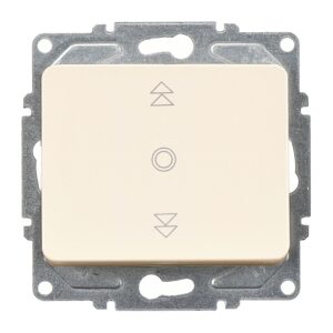 Günsan Fantasy Krem Vidalı Jaluzi Kumanda Anahtarı - Tek Düğmeli