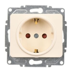 Günsan Fantasy Krem Çocuk Korumalı Topraklı Priz - Klipsli