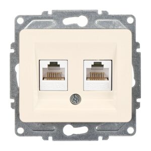 Günsan Fantasy Krem İkili Data Prizi (2 x RJ45 Cat5E)
