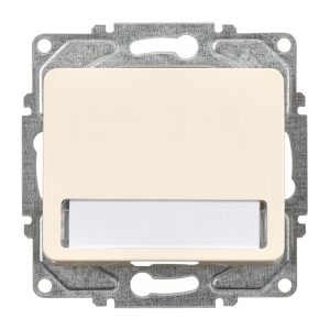 Günsan Fantasy Krem Fantasy Işıklı Etiketli Zil Butonu Mekanizma 12V  (Klipsli)