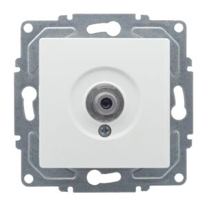 Günsan Visage Beyaz Tekli Uydu Prizi F Konnektörlü (Geçişli-Sonlu)