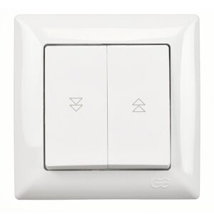 Günsan Visage Beyaz Jaluzi Kumanda Anahtarı (İki Düğmeli)