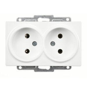 Günsan Visage Beyaz İkili Priz- 16A 250V - Vidalı