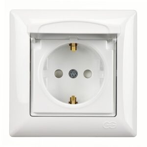 Günsan Visage  Beyaz Çocuk Korumalı Kapaklı Topraklı Priz