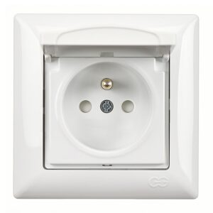 Günsan Visage Beyaz Çocuk Korumalı Kapaklı UPS Priz (klipsli)