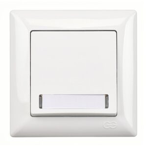 Günsan Visage Beyaz Işıklı Etiketli Zil Butonu 12V (klipsli)