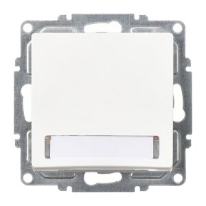 Günsan Visage Beyaz Klipsli Işıklı Etiketli Zil Butonu - 12V