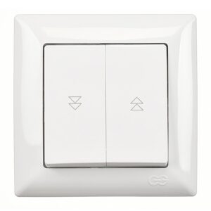 Günsan Visage Beyaz Jaluzi Kumanda Anahtarı (İki Düğmeli) (klipsli)