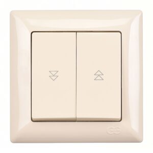 Günsan Visage Krem Jaluzi Kumanda Anahtarı (İki Düğmeli)