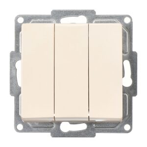 Günsan Visage Krem Vidalı Üçlü Anahtar - 10AX 250V