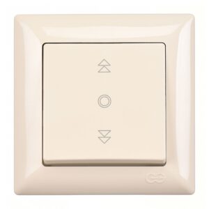 Günsan Visage Krem Jaluzi Kumanda Anahtarı (Tek Düğmeli)