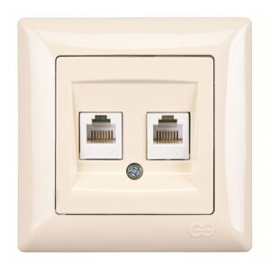 Günsan Visage Krem İkili Nümeris Telefon Prizi (2 x Cat3)