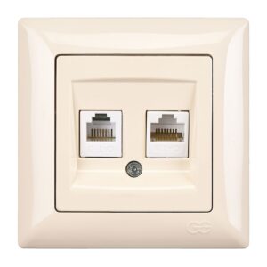 Günsan Visage Krem Data + Nümeris Telefon Prizi (RJ45 Cat6 + Cat3)