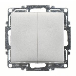 Günsan Visage Gümüş Vidalı Komütatör Anahtar - 10AX 250V