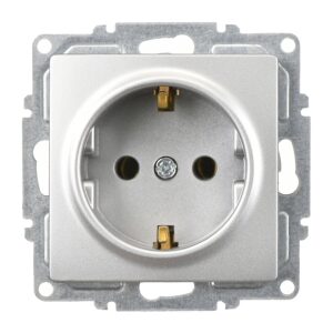 Günsan Visage Gümüş Topraklı Priz- 16A 250V - Vidalı