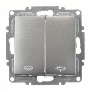 Günsan Visage Füme Vidalı Komütatör Liht Anahtar - 10AX 250V