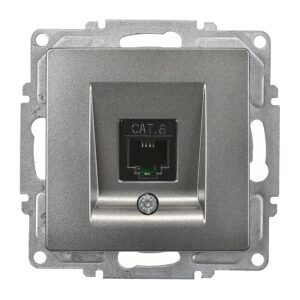 Günsan Visage Füme Vidalı Tekli Data Prizi (RJ45 Cat6)