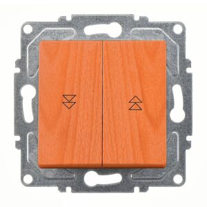 Günsan Visage Meşe Vidalı Jaluzi Kumanda Anahtarı - İki Düğmeli - 10AX 250V