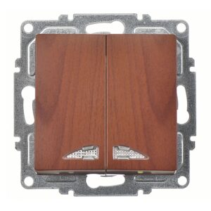 Günsan Visage Ceviz Vidalı Işıklı Komütatör