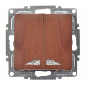 Günsan Visage Ceviz Klipsli Işıklı Komütatör