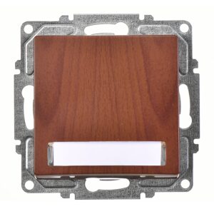 Günsan Visage Ceviz Klipsli Işıklı Etiketli Zil Butonu - 12V