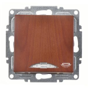 Günsan Visage Ceviz Klipsli Işıklı Liht Anahtar