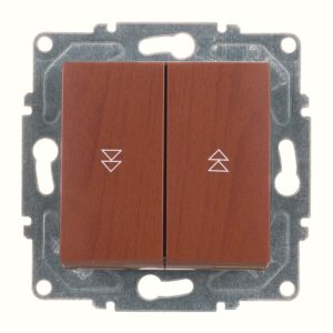 Günsan Visage Ceviz Jaluzi Kumanda Anahtarı - İki Düğmeli ve Klipsli - 10AX 250V