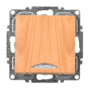 Günsan Visage Akçaağaç Vidalı Işıklı Anahtar