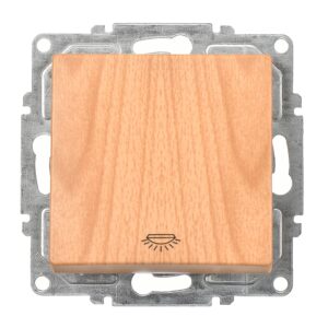 Günsan Visage Akçaağaç Vidalı Liht Anahtar - 10AX 250V