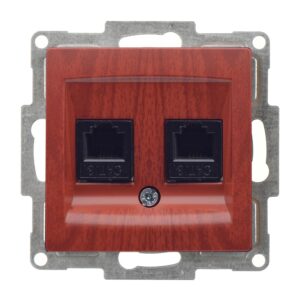 Günsan Visage Kiraz Vidalı İkili Nümeris Telefon Prizi (2 x Cat3)