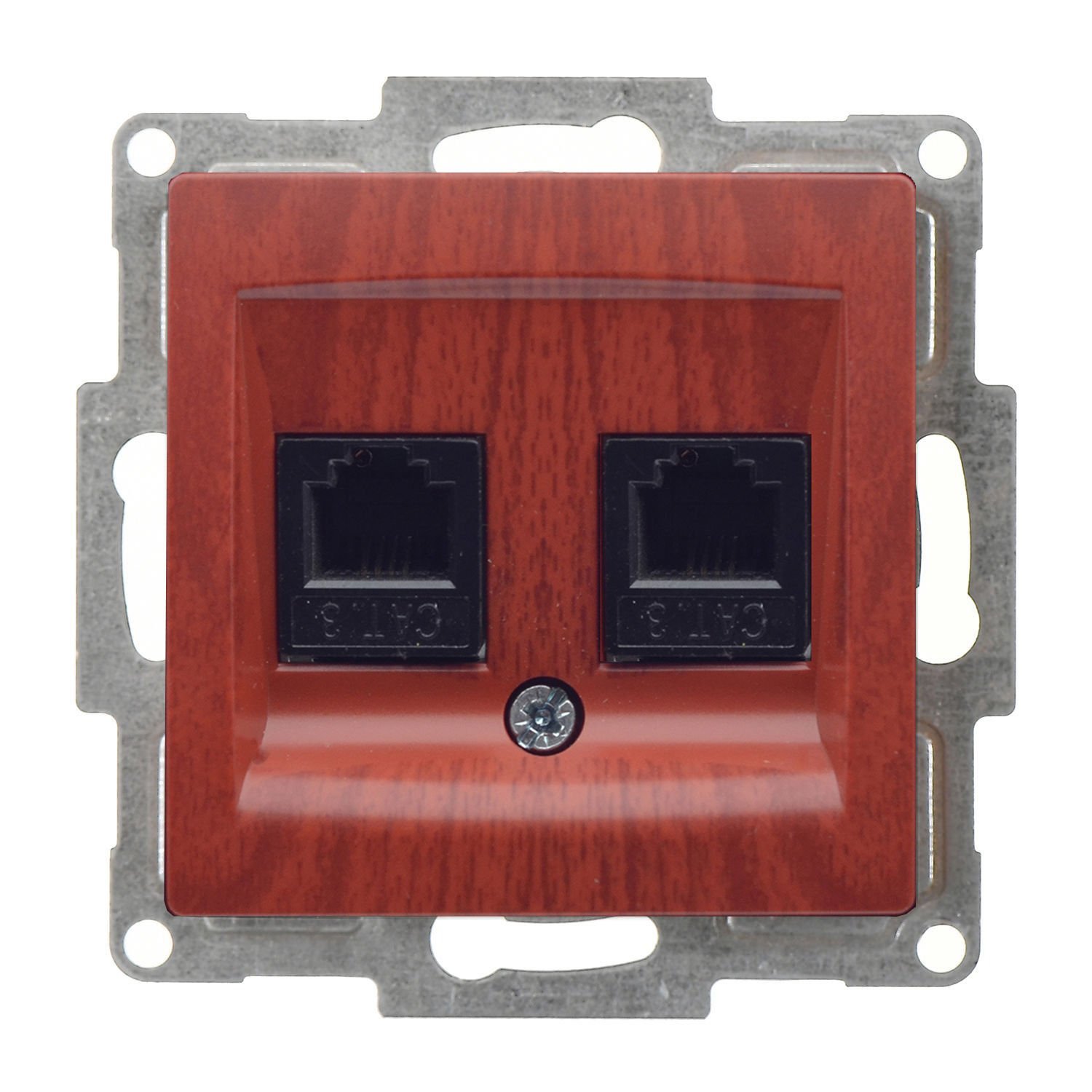 Günsan Visage Kiraz Vidalı İkili Nümeris Telefon Prizi (2 x Cat3)