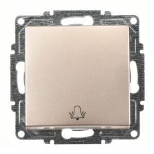 Günsan Visage Metalik Bej Vidalı Zil Butonu - 10AX 250V