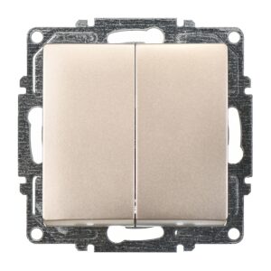 Günsan Visage Metalik Bej Klipsli Komütatör Anahtar - 10AX 250V