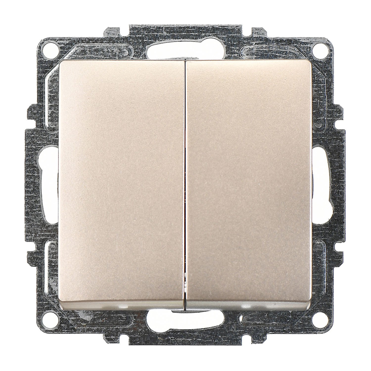 Günsan Visage Metalik Bej Klipsli Komütatör Anahtar - 10AX 250V