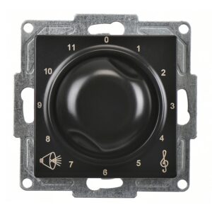 Günsan Visage Metalik Siyah Vidalı Müzik Yayın Anahtarı