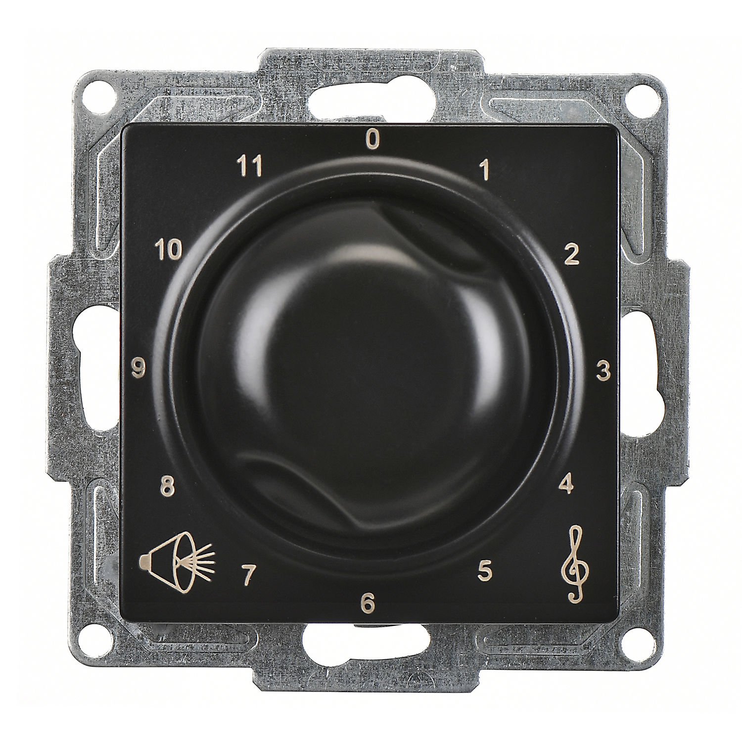 Günsan Visage Metalik Siyah Vidalı Müzik Yayın Anahtarı