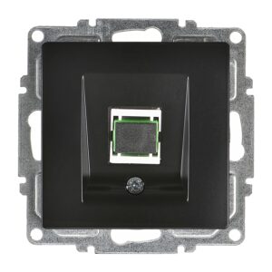 Günsan Visage Metalik Siyah Vidalı Fiber Optik Data Prizi