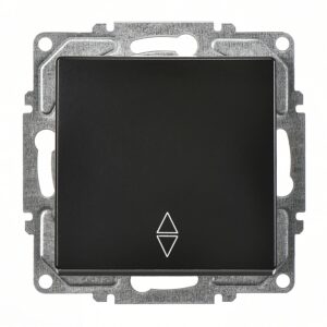 Günsan Visage Metalik Siyah Vidalı Vavien Anahtar - 10AX 250V