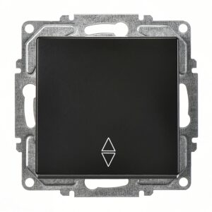 Günsan Visage Metalik Siyah Klipsli Vavien Anahtar - 10AX 250V