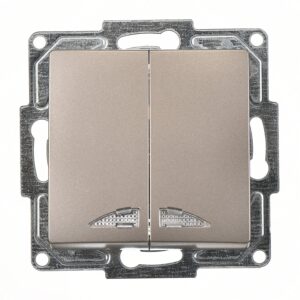 Günsan Visage Mocha Klipsli Işıklı Komütatör