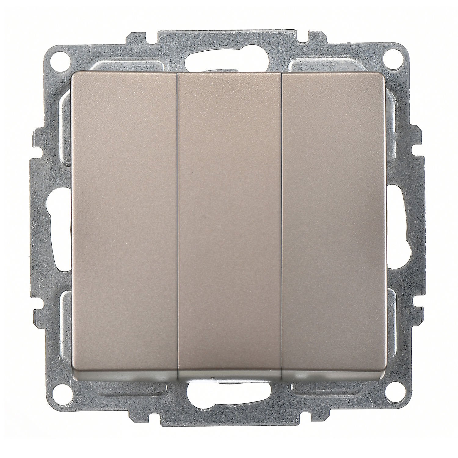 Günsan Visage Mocha Vidalı Üçlü Anahtar - 10AX 250V