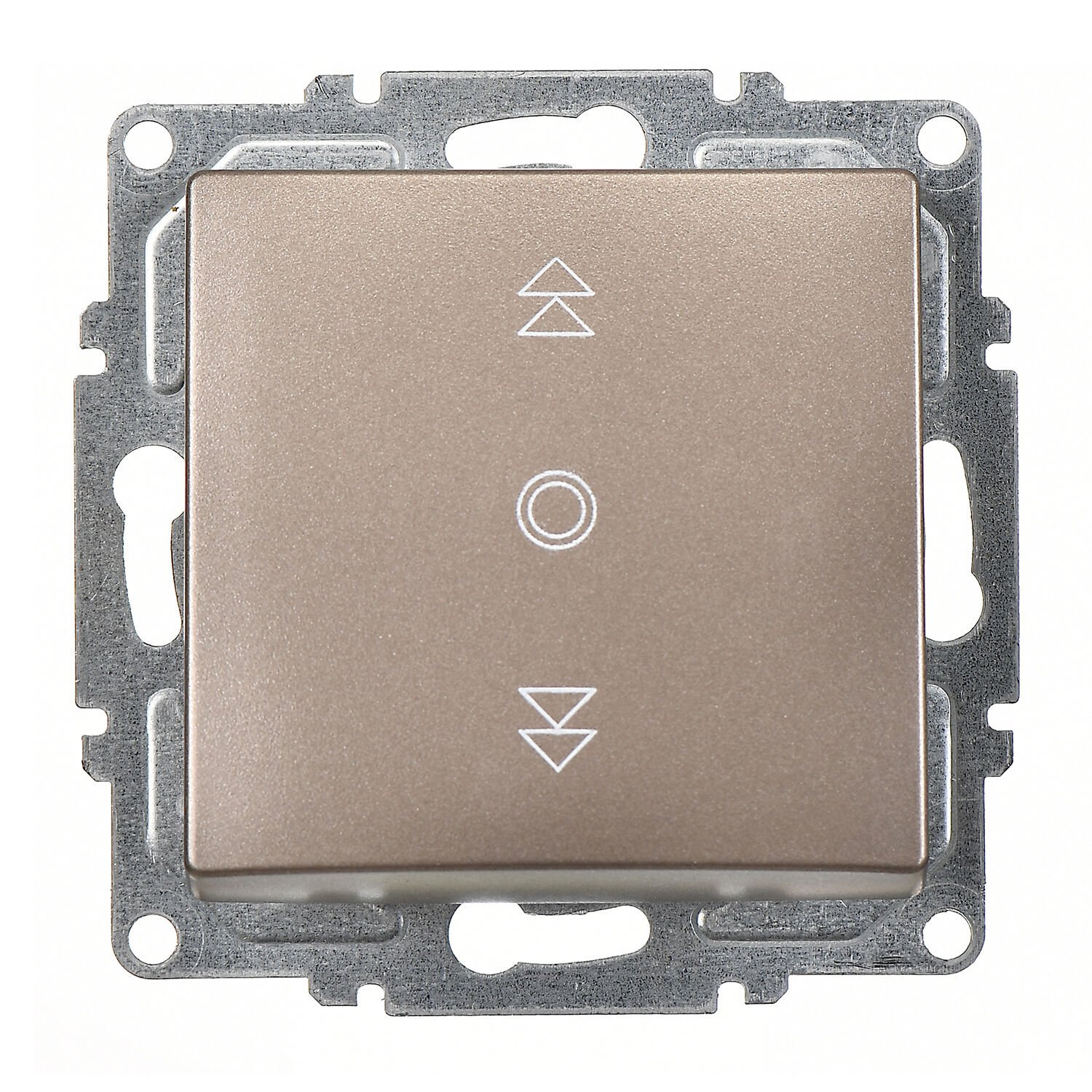 Günsan Visage Mocha Vidalı Jaluzi Kumanda Anahtarı - Tek Düğmeli - 10AX 250V