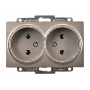 Günsan Visage Mocha İkili Priz- 16A 250V - Vidalı